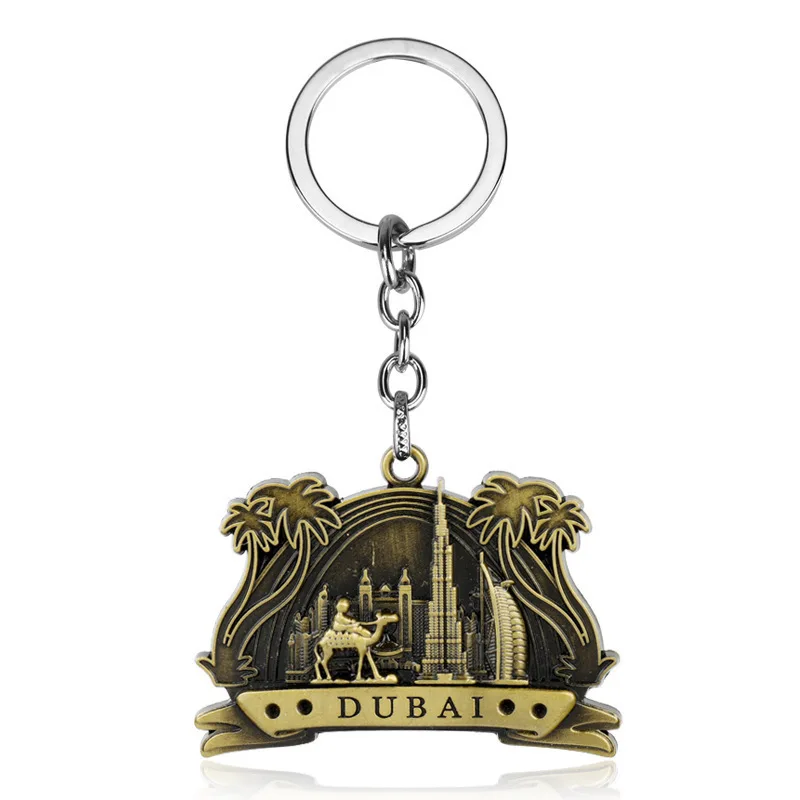 Creative Burj Khalifa Tower Camel Metal Key Chain Key Ring Alloy Dubai Arab  Tourist Souven Key Ring