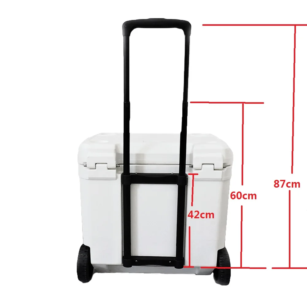 Outdoor Camping Portable 45l Rolling Trolley Cooler Box With Wheels