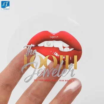 Cheap custom printing cosmetic transparent logo round sticker self adhesive waterproof clear cosmetic label sticker