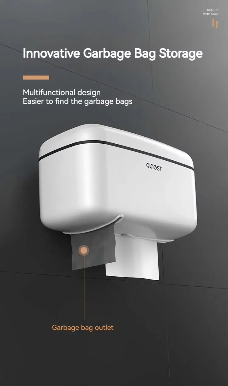 Modern Design Free Sample Bathroom Wall Hanging Drawer Holder Waterproof Multifunctional Plastic Tissue Box details