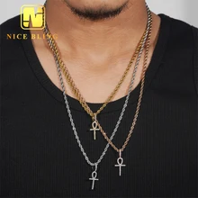 Fashion Iced Out Jewelry Hip Hop Round Cut CZ Pendant 925 Silver Cubic Zircon Cross Rapper Pendant For Men Women