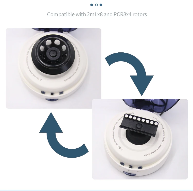 IKEME 7000rpm Lab Mini Prf Cgf Microcentrifuge Medical Lab Centrifuge Machine 0.2ml 0.5ml 1.5ml 2ml Tubes Micro Mini Centrifuge