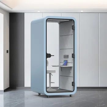 New affordable office cabin with multi-layer soundproof structure and exhaust system equipped with LED lighting