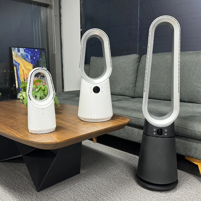 2025 Temperature Protection 2000w Table Smart Fan Heater Space Heaters Bladeless Hot and Cold Standing Fan Without Blades