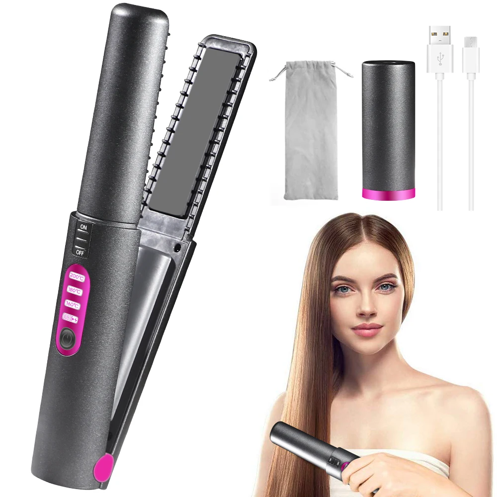 Rechargeable Cordless Hair Straightener Ceramic Wireless Private Label Flat Iron Wholesale Price Oem Cordless Hair Straightener Alibaba