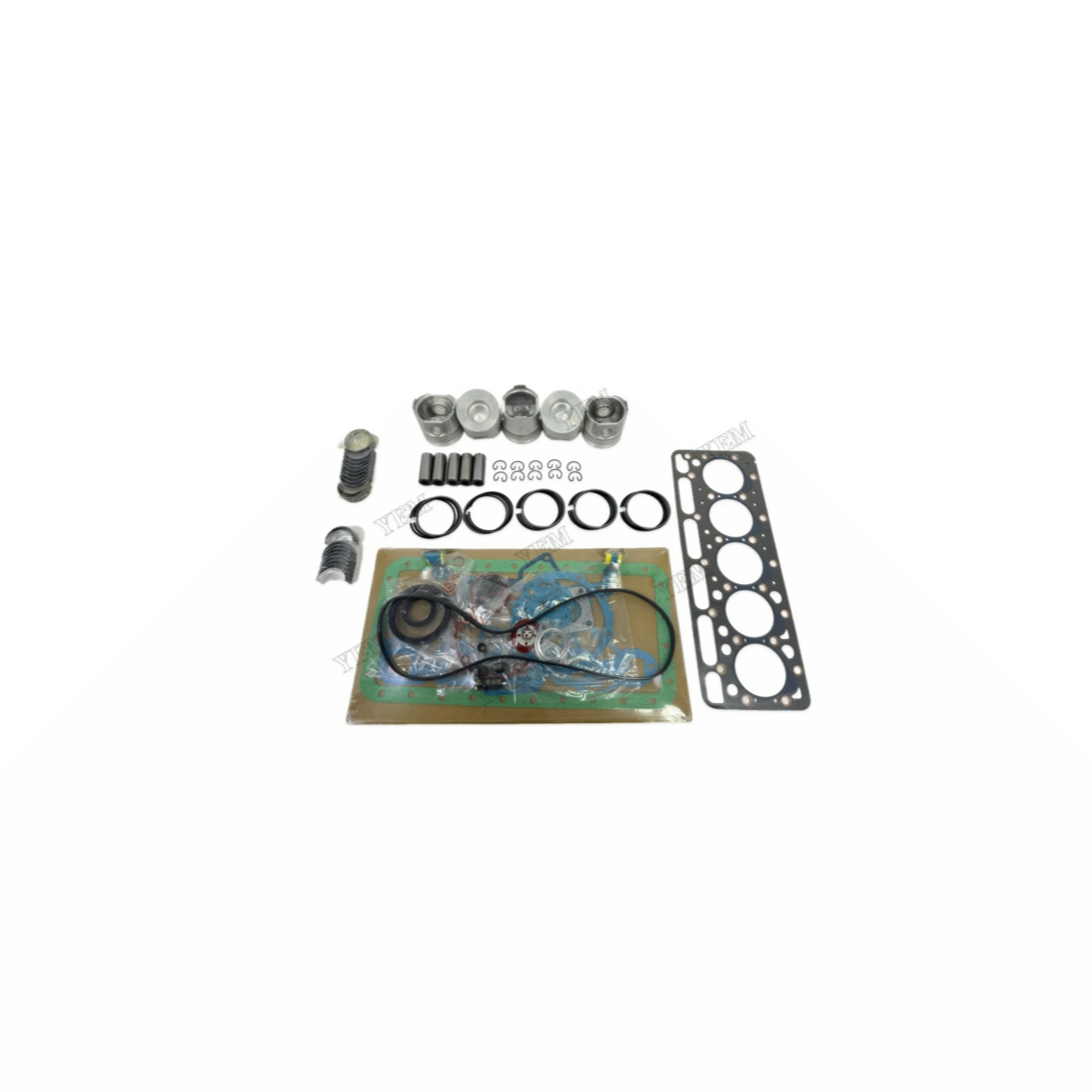 Overhaul Kit With Cylinder Piston Rings Gasket Kit Bearings Compatible for Kubota F2302 Replacement Engine Repair Kit
