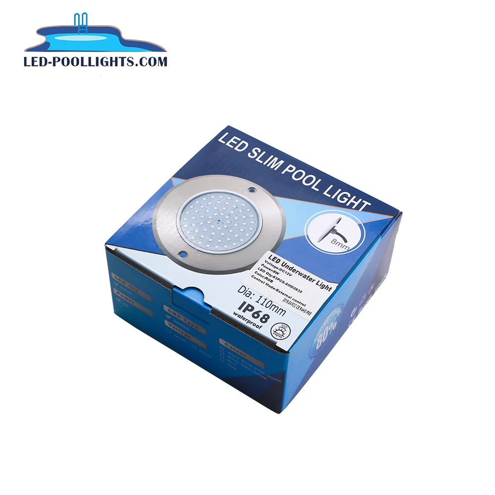 Huaxia Slim Flat 8mm 6w Ip68 Underwater Light Piscina Led 316ss ...