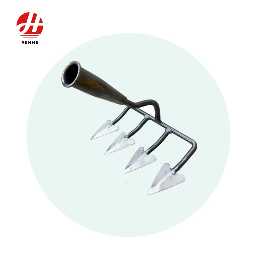 High Quality Custom Agriculture Tools Farming  Hoe  Garden Tool  Four-teeth Triangular Hoe