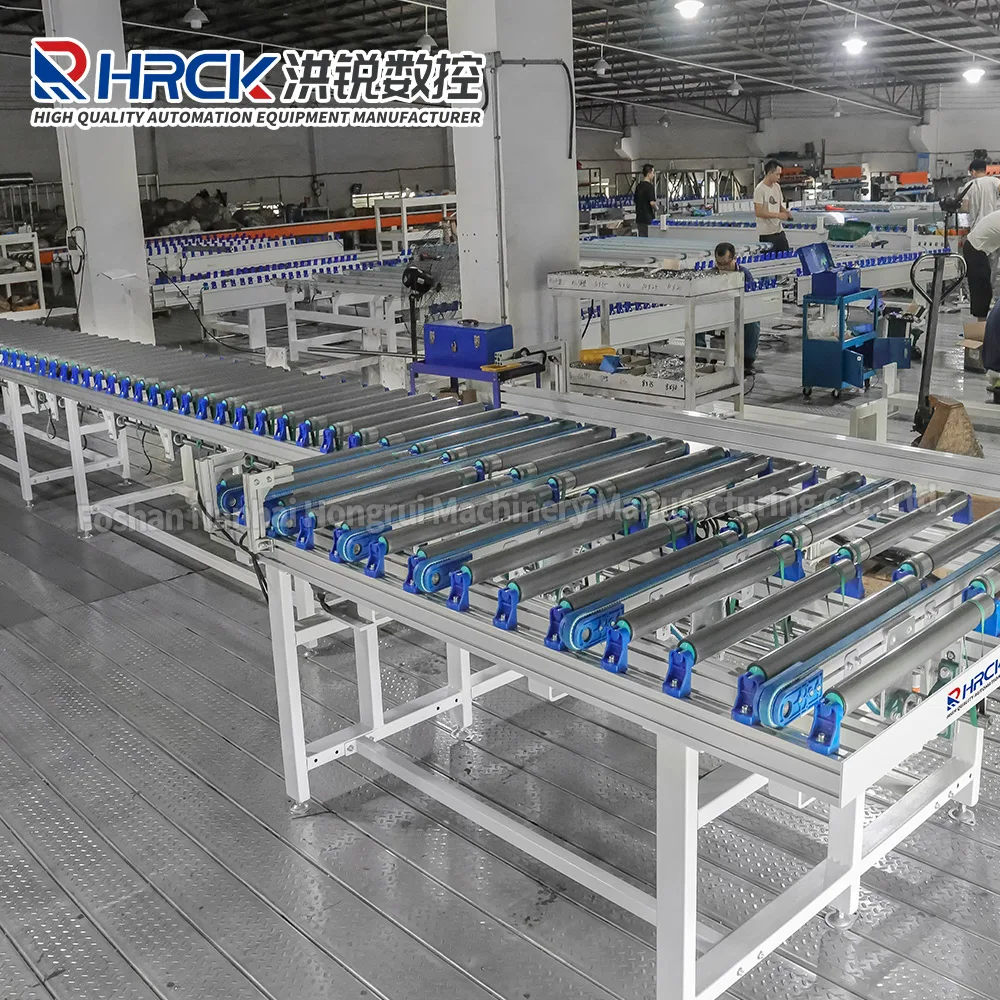 Seamless connection of automated kitchen cabinet production line for safety production