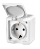Prise Schuko 1 poste blanche