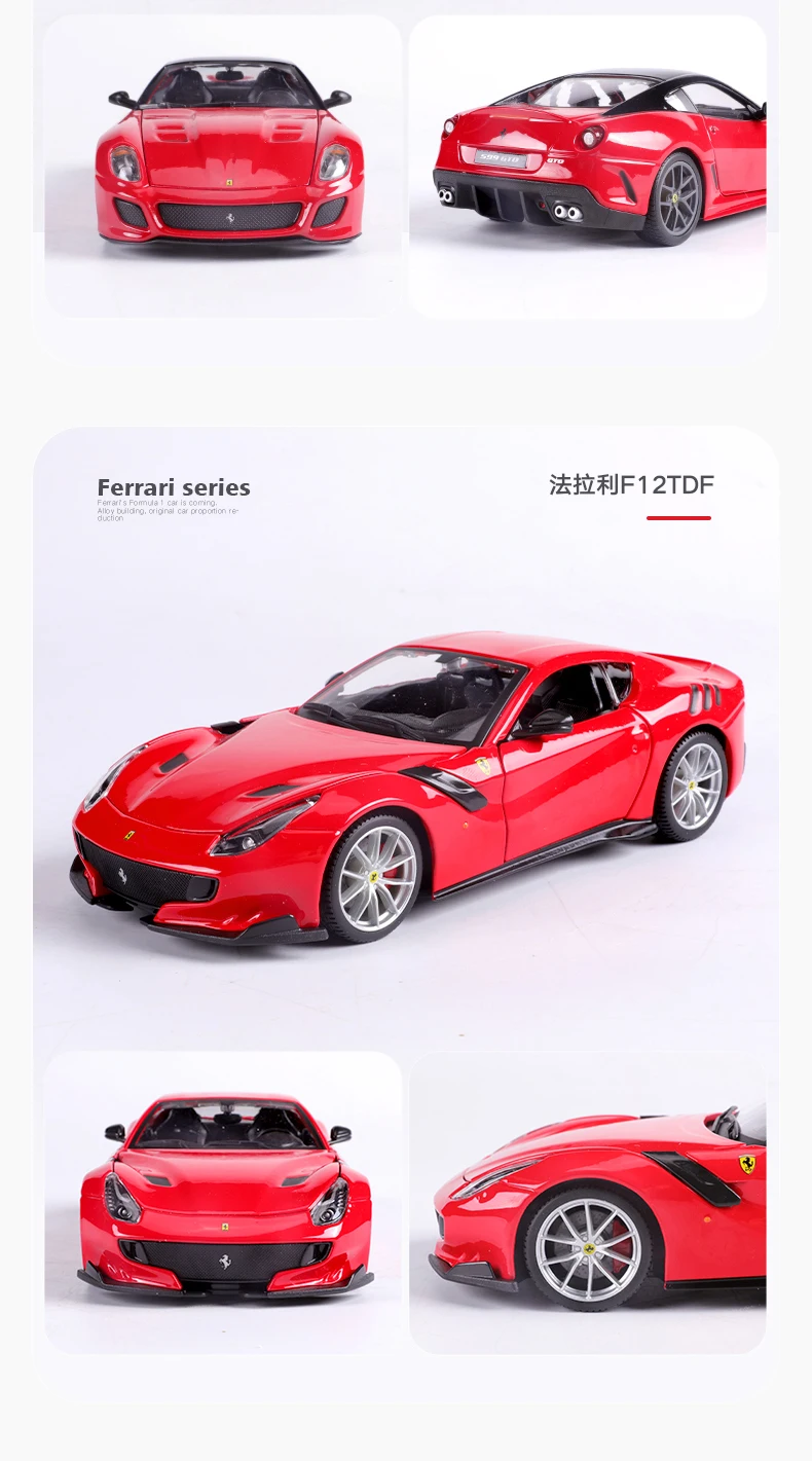 124 Diecast Model Car Gift Collection Original Authorized Toys 488gtb