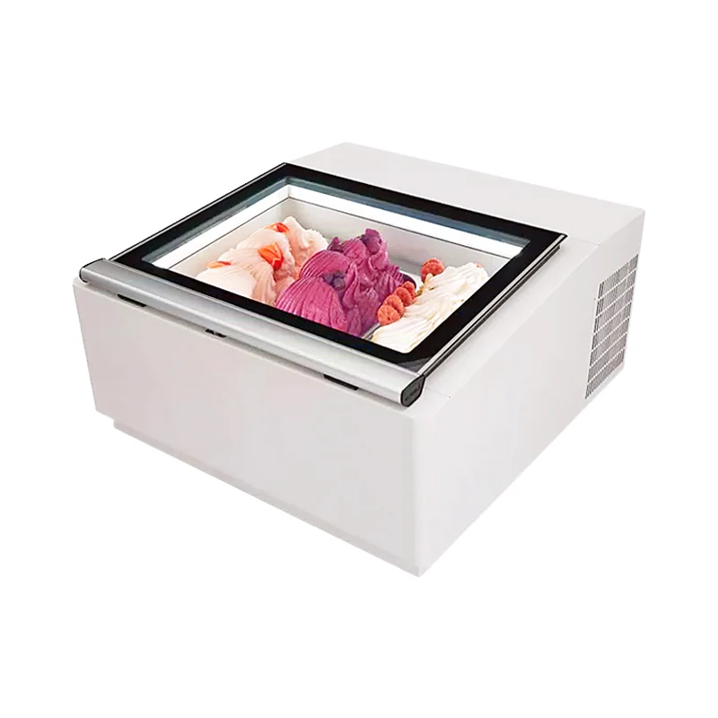 Prosky Special Offer Glass Mini Ice Cream Dipping Cabinets Gelato Display Freezer