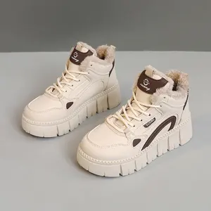 SH327 Hot Sell Winter Casual Light Weight Shoes Fashionable Shoes with Thick Sole and Plush