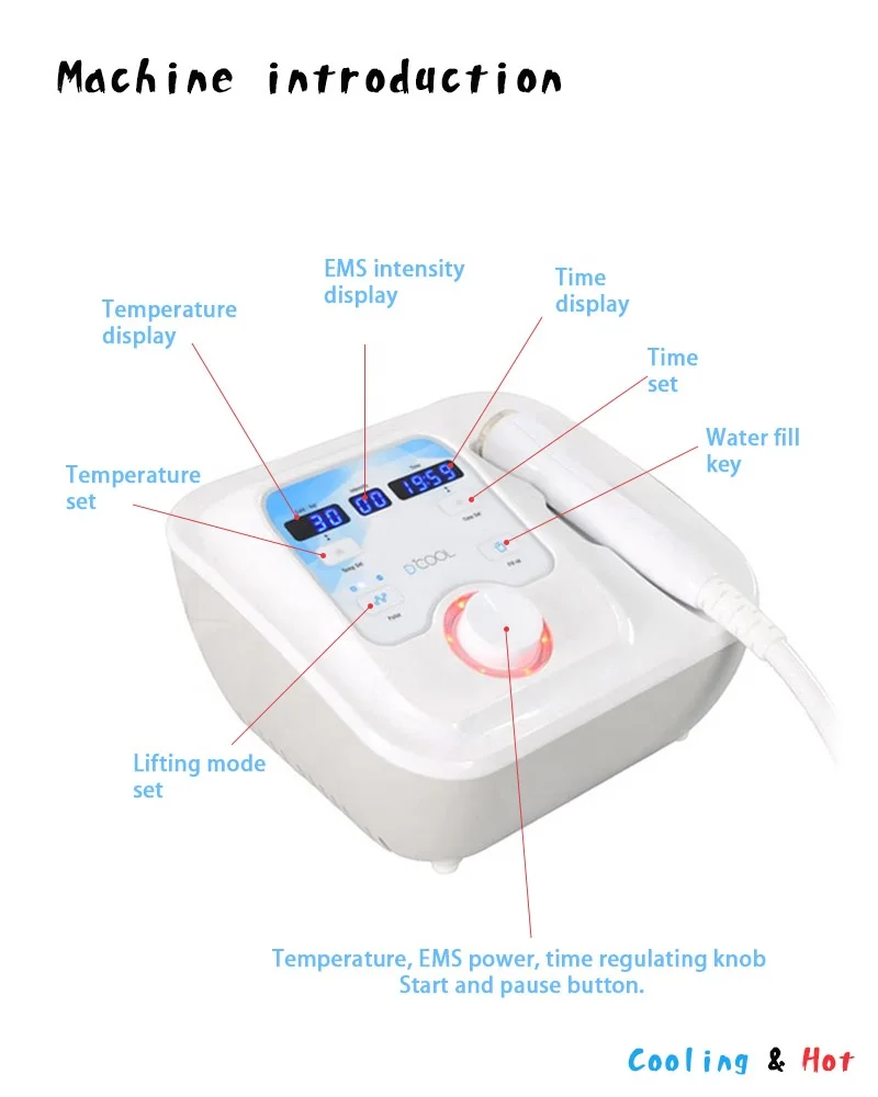 Drop Shipping ! Portable 3 in 1 Electroporation Skin Cool Machine Skin Tightening Facial Machine Open & Close Pores