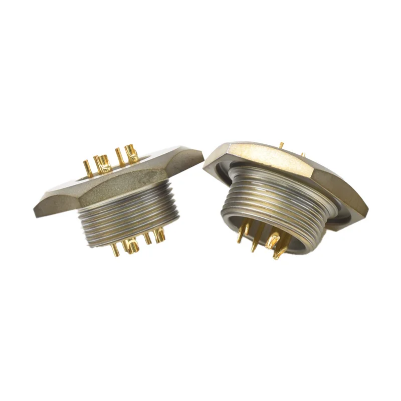 Hermetic Connector BM 37 Pin Screw Coupling Leak-proof Terminal Block Glass Sintered High Voltage Stainless Steel Power 16A