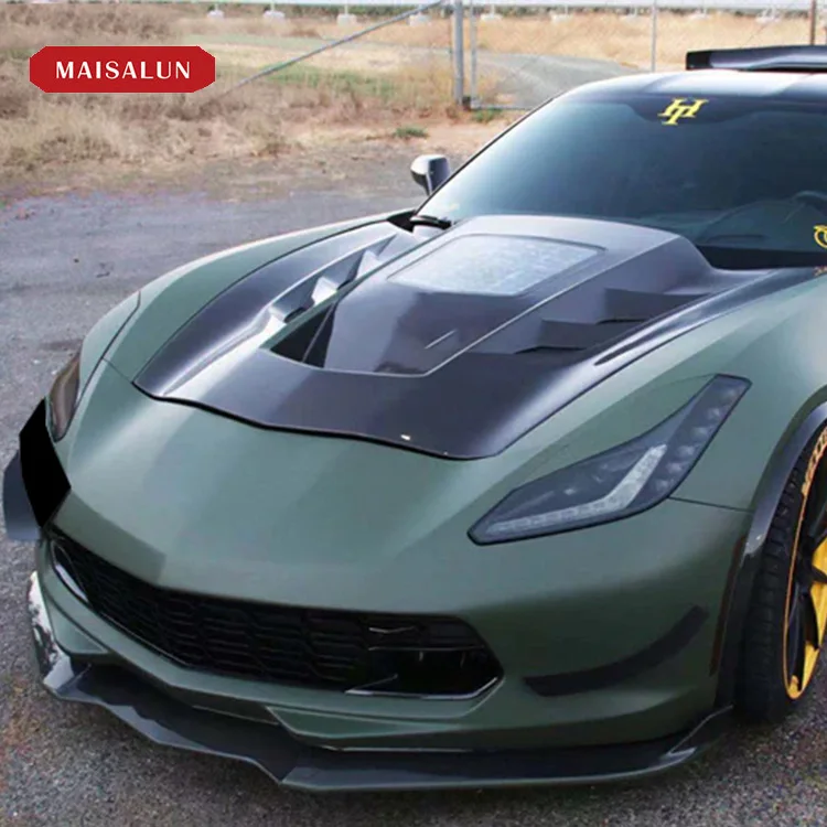 Hood Designed Carbon Fiber Front Hood Engine for Chevrolet Corvette C7 Z06 Z07 2013 Engine Cover