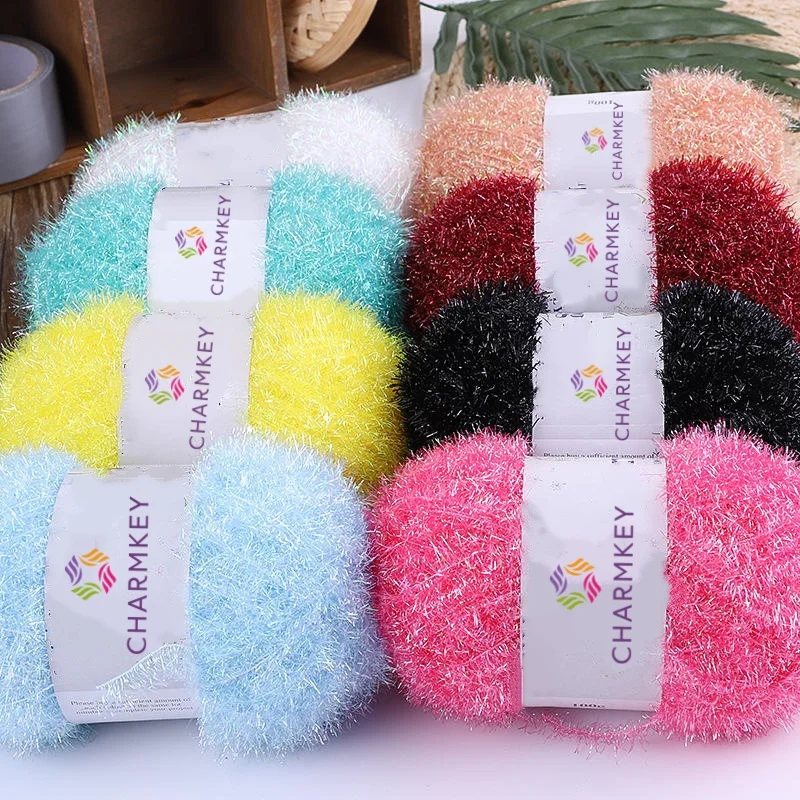 Wholesale Fancy Smooth Hand Knitting Polyester Dish Towel Glass Scrubby Yarn for Crocheting