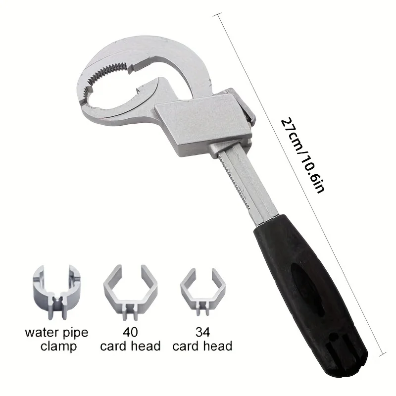 Universal Adjustable Wrench_ the Perfect Plumbing Tool for Faucet & Sink Repairs