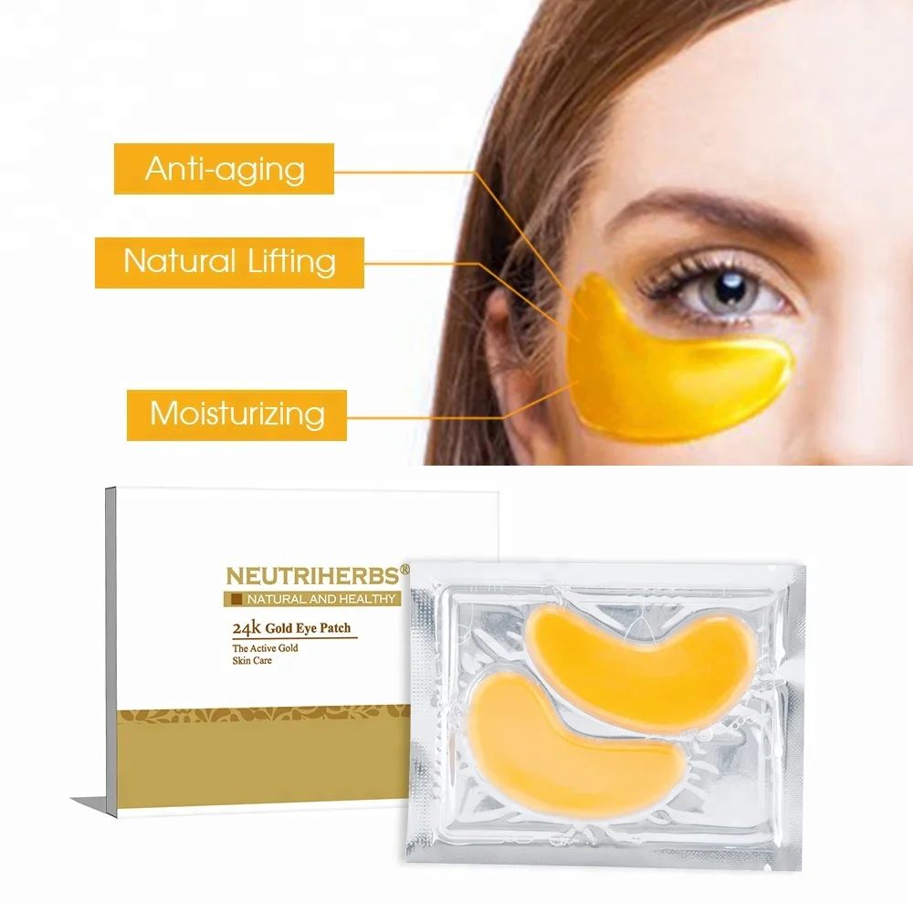 Private Label Custom logo Dark Circle Collagen Eye Mask Under 24k Gold Eye Patch