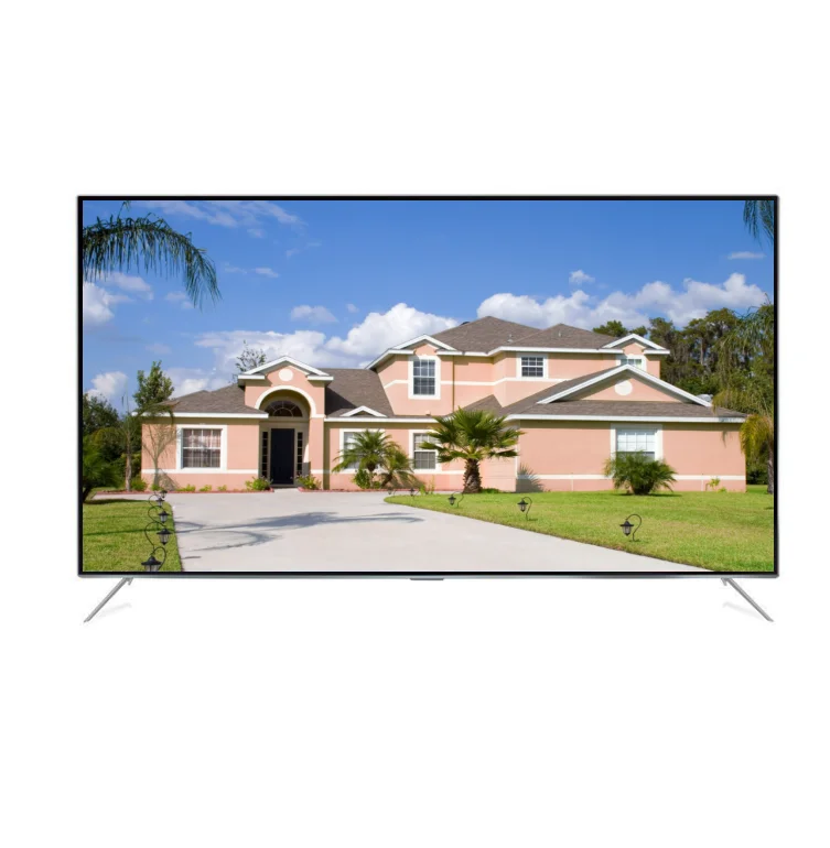 Hot Selling 55 Inch Curved LED Smart TV UHD 3840*2160 WiFi with Android System DVB-T2+S2 WAV Support for Hotels
