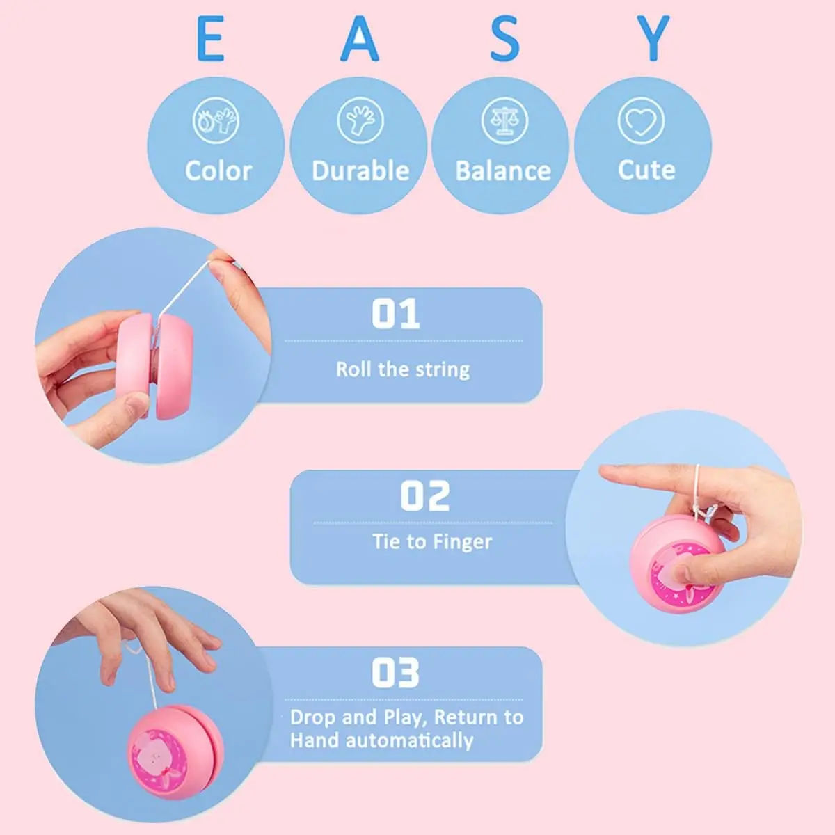 Оптовая продажа без трюков простые небьющиеся Мультяшные животные Монтессори деревянные развивающие игрушки на заказ йо-йо для