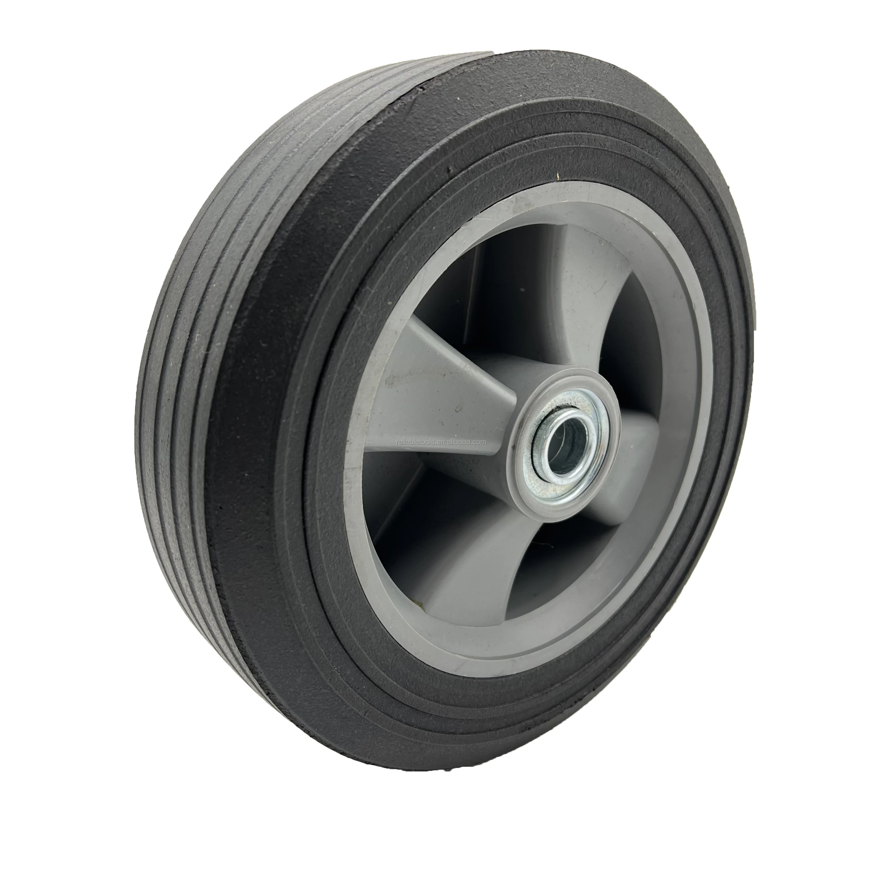 重型8英寸实心橡胶轮手推车塑料轮辋轮胎 - buy 8inch solid wheel