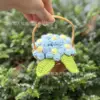 Blue Puff Basket