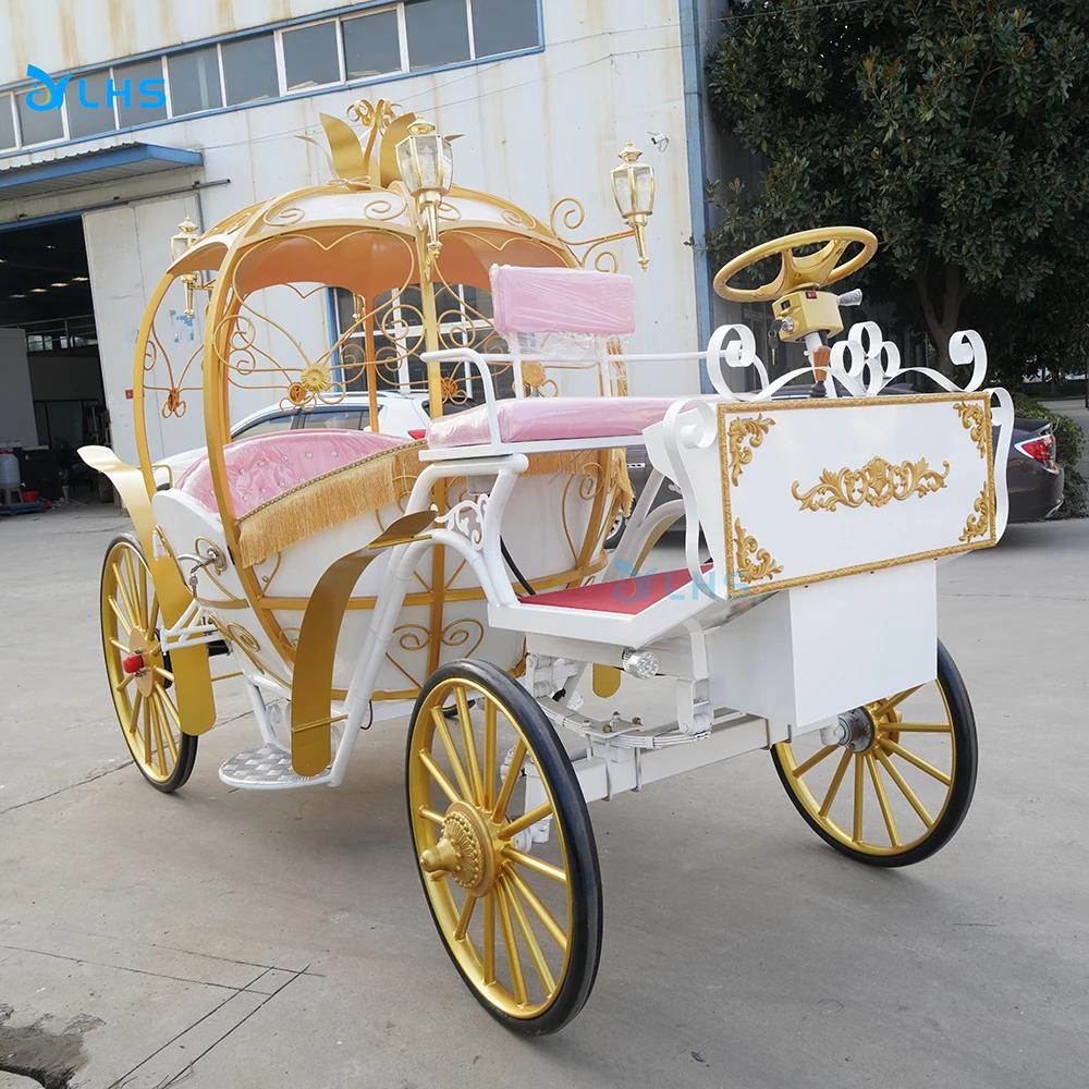 Limousine Elegant Wedding Electric Horse Cart Sightseeing Vacationg Car ...