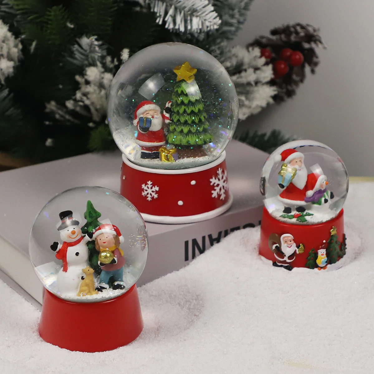 china 8cm transparent christmas glass ball snow globe decoration glass christmas ornaments