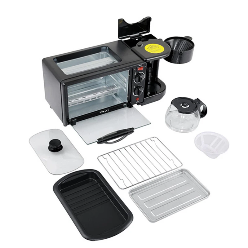 Multifunctional 3 4 in 1 Automatic Breakfast Making Machine Cereal Sandwich Waffle Household Coffee Jam Bread Best Review