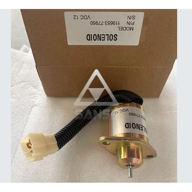 12V Flameout Shut-Off Solenoid Valve 119653-77950 for Yanmar 3TNE84 3TNV76 Engine Fuel Stop Solenoid Switch 1503ES-12S5SUC5S 24V