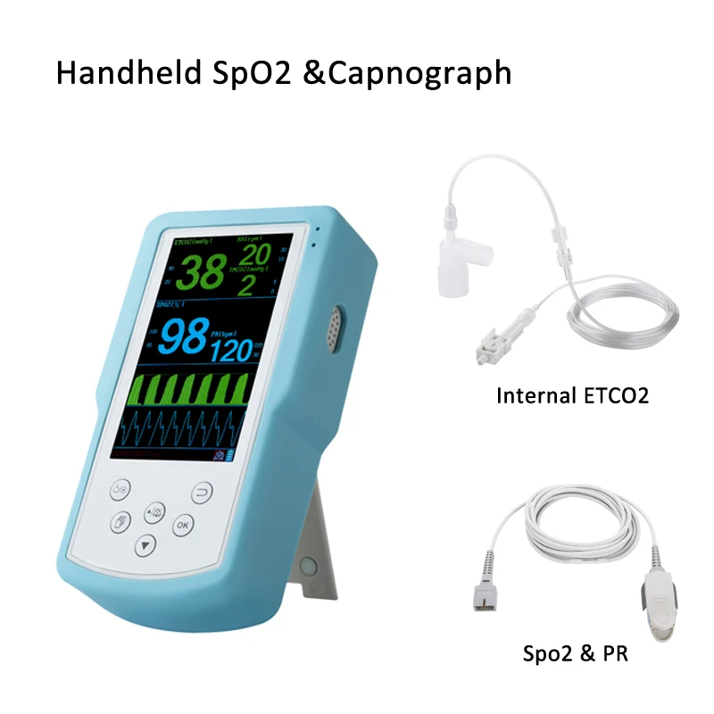 5 Inch ETCO2  Monitor Mainstream Sidestream CO2  Connects to Printer for Veterinary Diagnosis