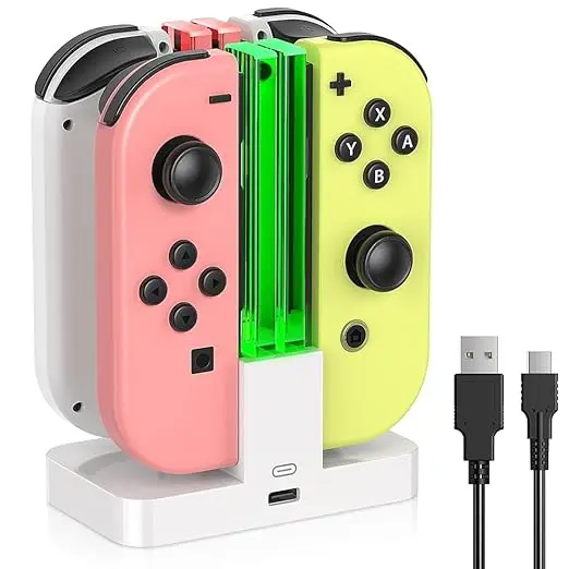 product charging dock compatible with nintendo switch for joy con  oled model controller charger stand station charger-34