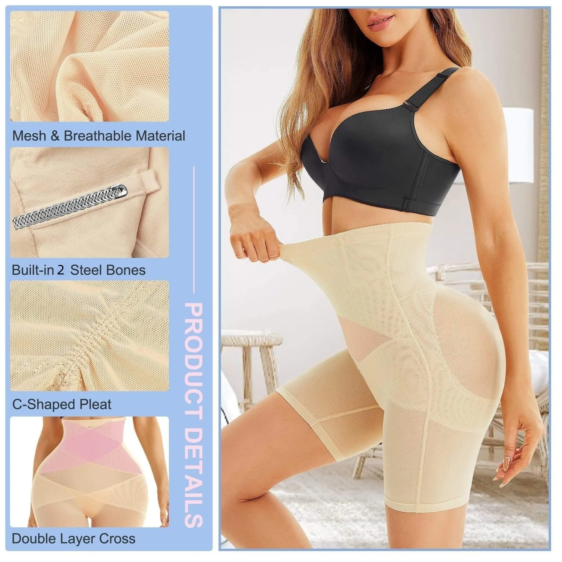 mesh high waist panties tummy slimming