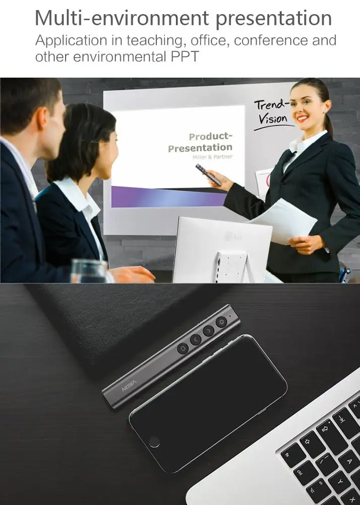USB беспроводной ведущий 2,4 ГГц PPT Powerpoint контроллер дистанционного лазерная указка речь ручка для презентации