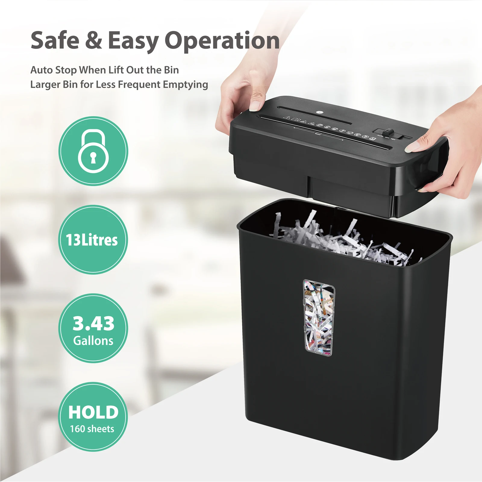 CD222P 8-Sheet Cross-Cut Shredder - High Security & Efficiency