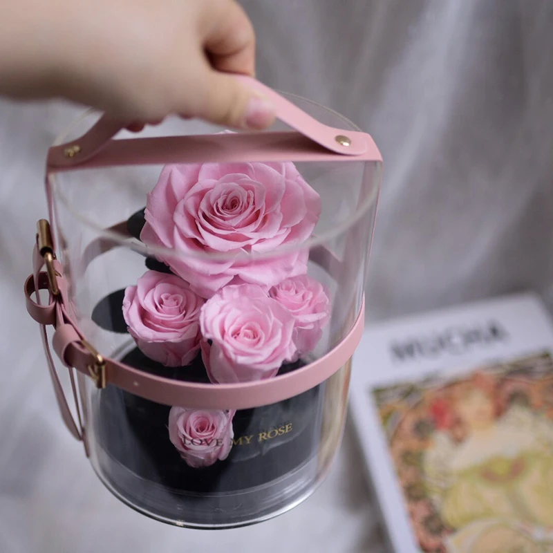 product factory supply wholesale acrylic secret garden diy flower arrangement valentines day gift box material preserved rose-67