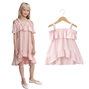 Hot Sale Classic Summer Comfortable and Sweet Neat Clean Sleeveless Children Girls Dresses With Daily