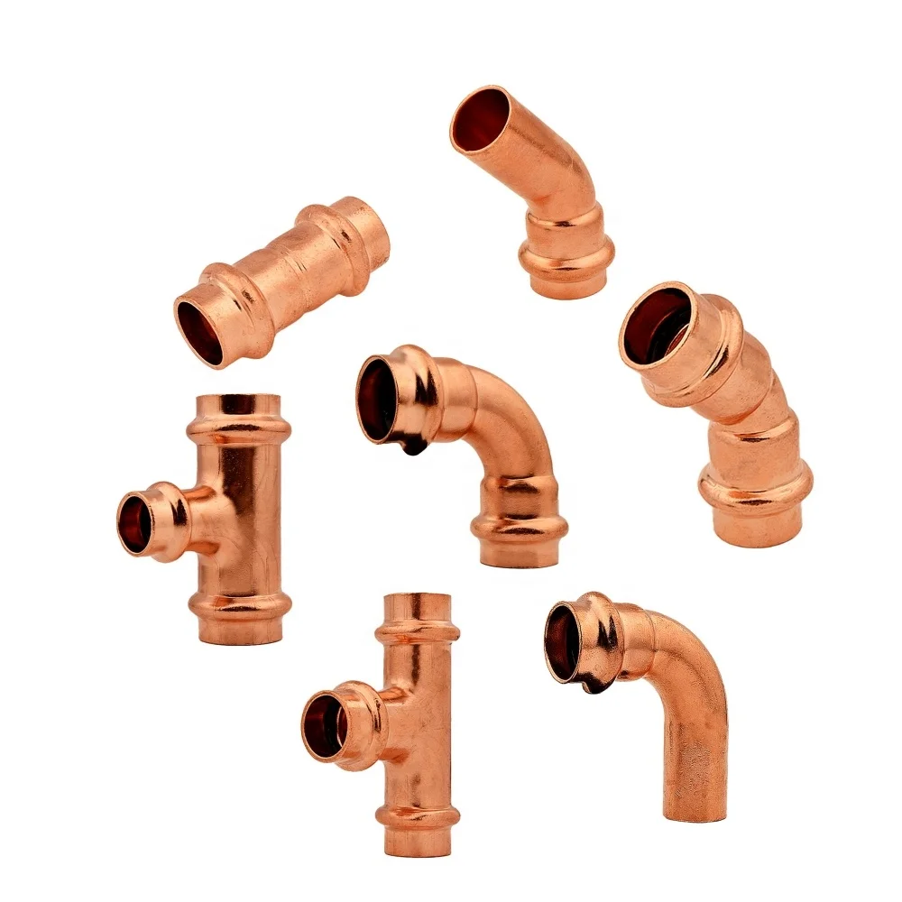 High Quality Copper Machine Manufacturing Press V Profile Tube Fittings Pipe Fittings