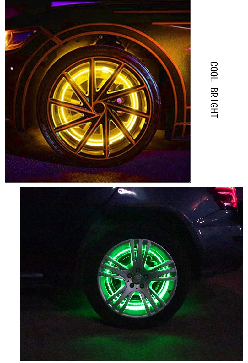 Rgb Wheel Ring Light 14inch 15.5inch 17inch Car Accessories 4x4