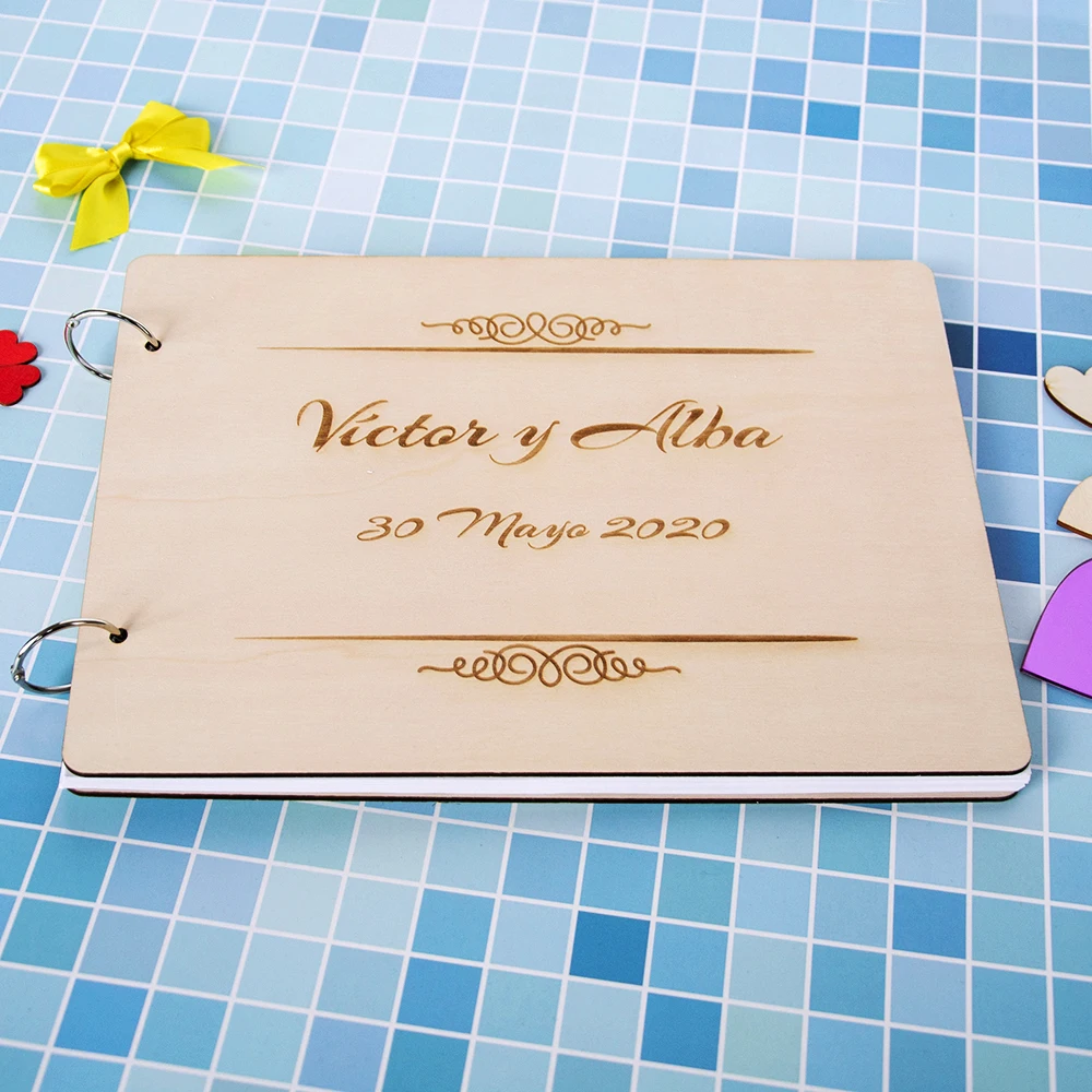 Good Quality Custom Name Date Rustic Sweet Wood Wedding Guest Book Album Wooden Book Guest Books Wedding Guests Signature Book Buy Personalised Love Wedding Guestbook Gift For Couples Rustic Wood Guest