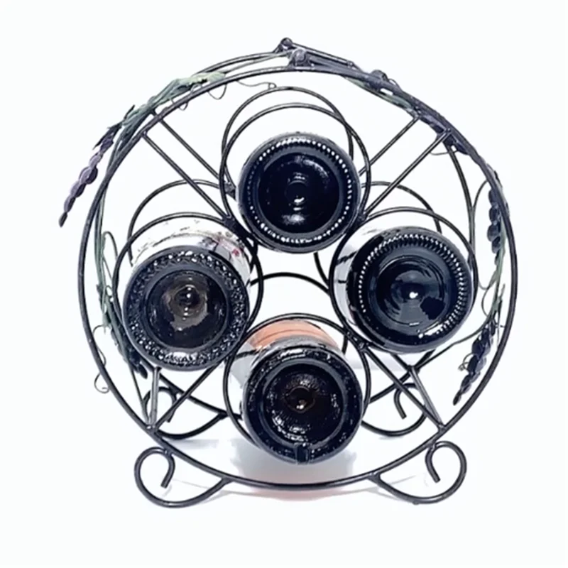 
Железная современная 4 бутылки уникальная металлическая стойка для вина, держатель для винной пробки 