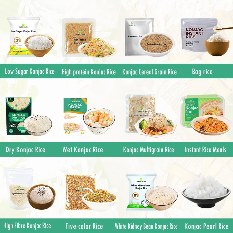 Fresh Konjac Rice Import Export Business Glucomannan Dried Diet Konjac Keto Rice