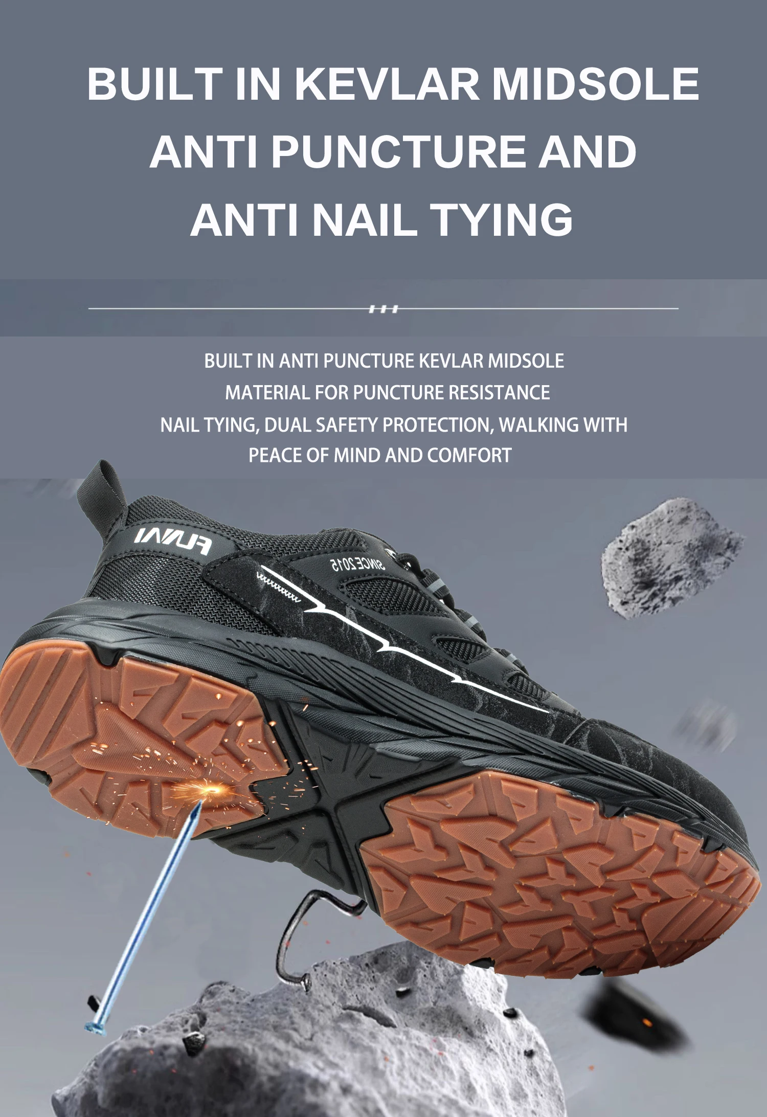 Легкая дышащая Рабочая обувь с резиновой подошвой