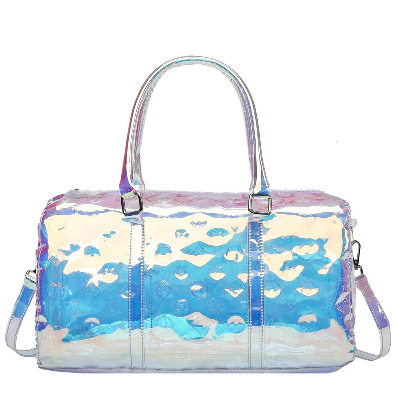 Fashion Summer Duffel Tote Bag Women Trendy Overnight Transparent