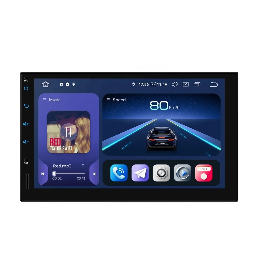 カーオーディオ Xtrons 10inch Android car player XTRONS 7 Inch Octa-Core Android 14 Car Navigation System, 8GB+