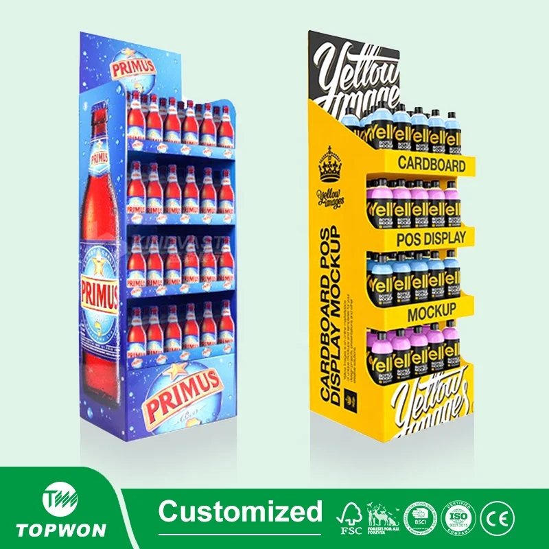 Custom Retail Store PVC Display Stand PVC Foam Board Display Stand Beer Wine Champagne Soda Water Bottled PVC Display Rack