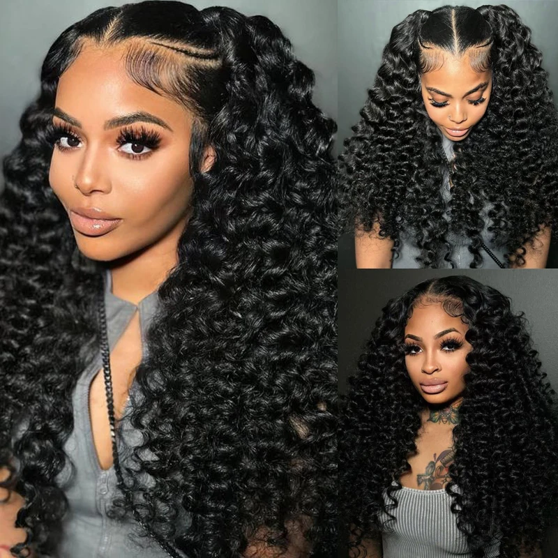 Funmi Super Double Drawn Wig,Raw Virgin Lace Front Loose Wave Bouncy Curly Wigs,Cheap HD Human Hair Wigs Chinese Hair Vendor