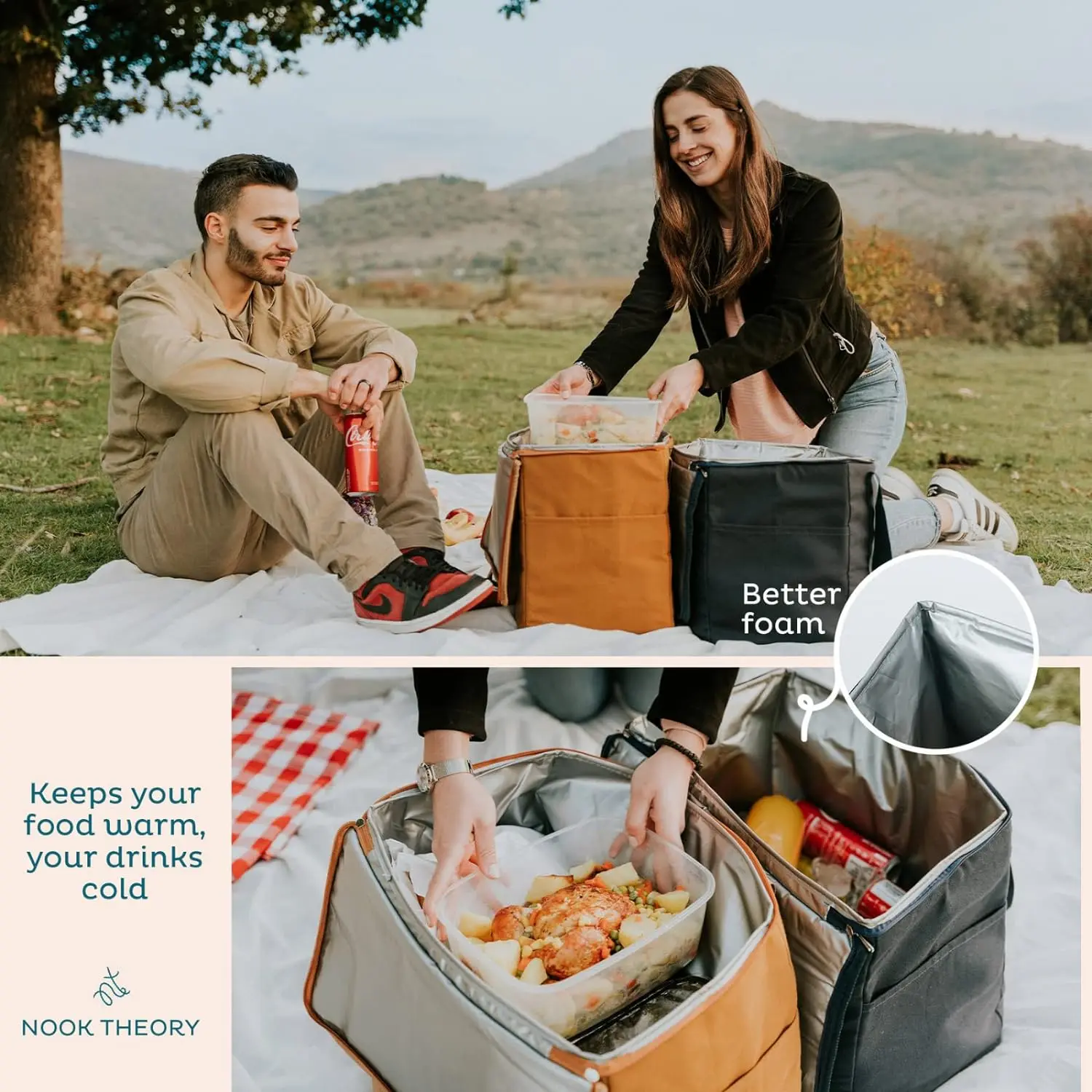 New Food Delivery Thermal Insulation Insulated Soft Cooler Food Bag for Picnic Beach manufacture