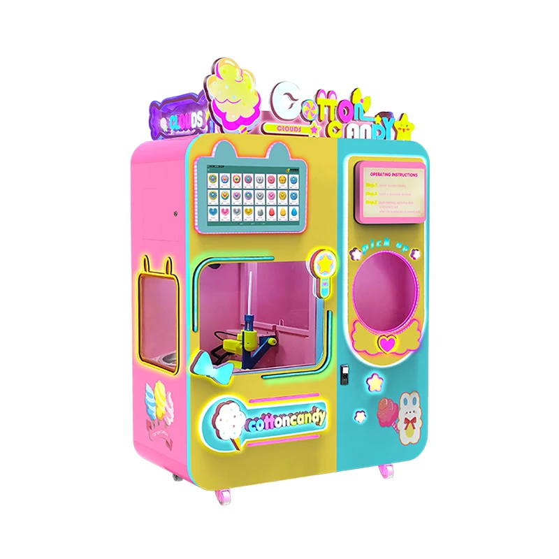 Make Money Fully Automatically Fairy Floss Cotton Candy Vending Machine